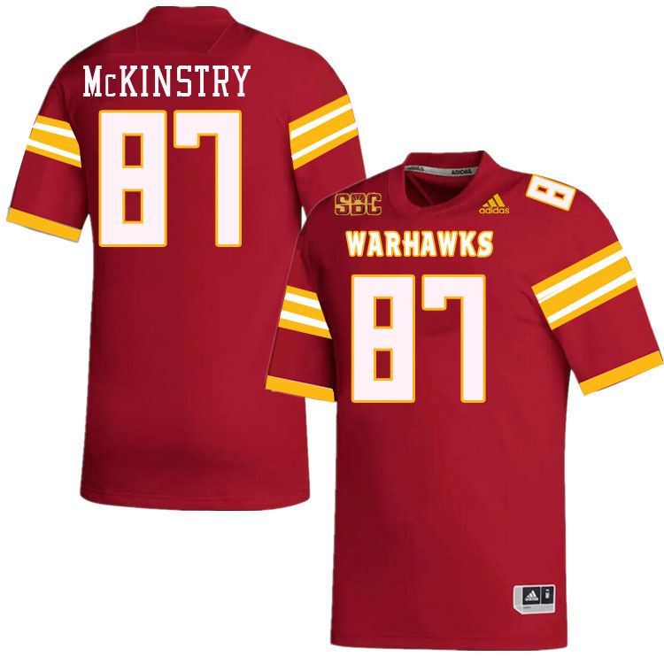 #87 Jaedyn McKinstry Louisiana-Monroe Warhawks College Football Jerseys Stitched-Red